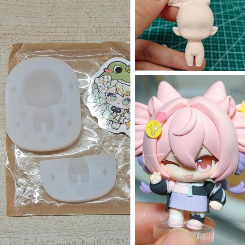 Diy Q - Q-Version Körpermodell Silikonform DIY Handgemachte Ultraleichte