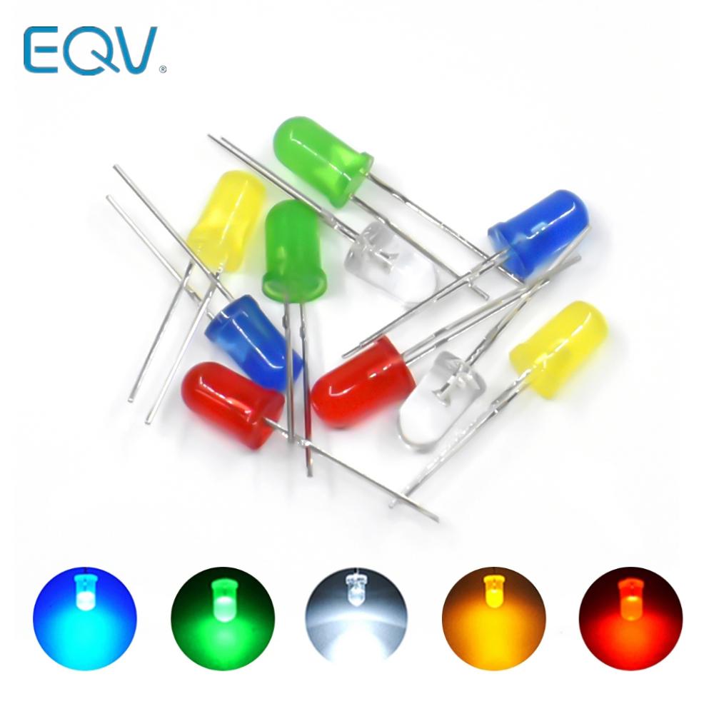 Diy Electronics News - LED-Diodenlicht-Sortiment-Set, 5 mm, Grün, Blau, Weiß,