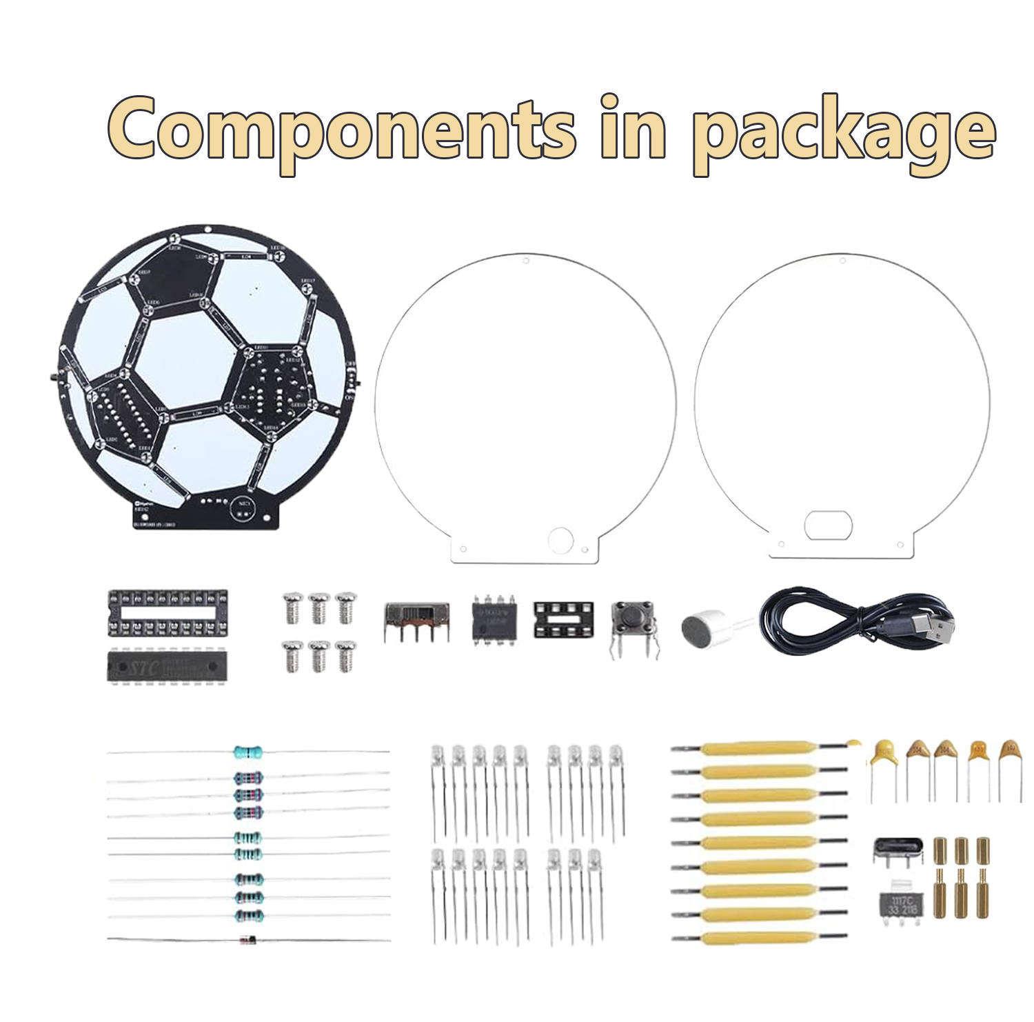Diy Electronics Filament - DIY Fußball LED Lötset Schallaktiviertes Filamentlicht