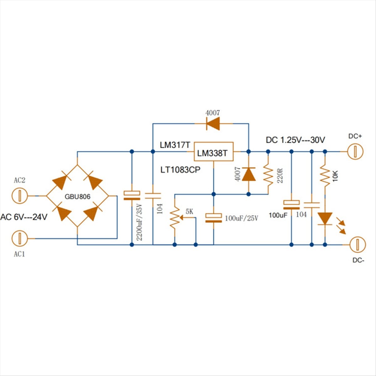 Diy Electronics Filament - Delighted – einstellbare linear geregelte Stromversorgungsplatine