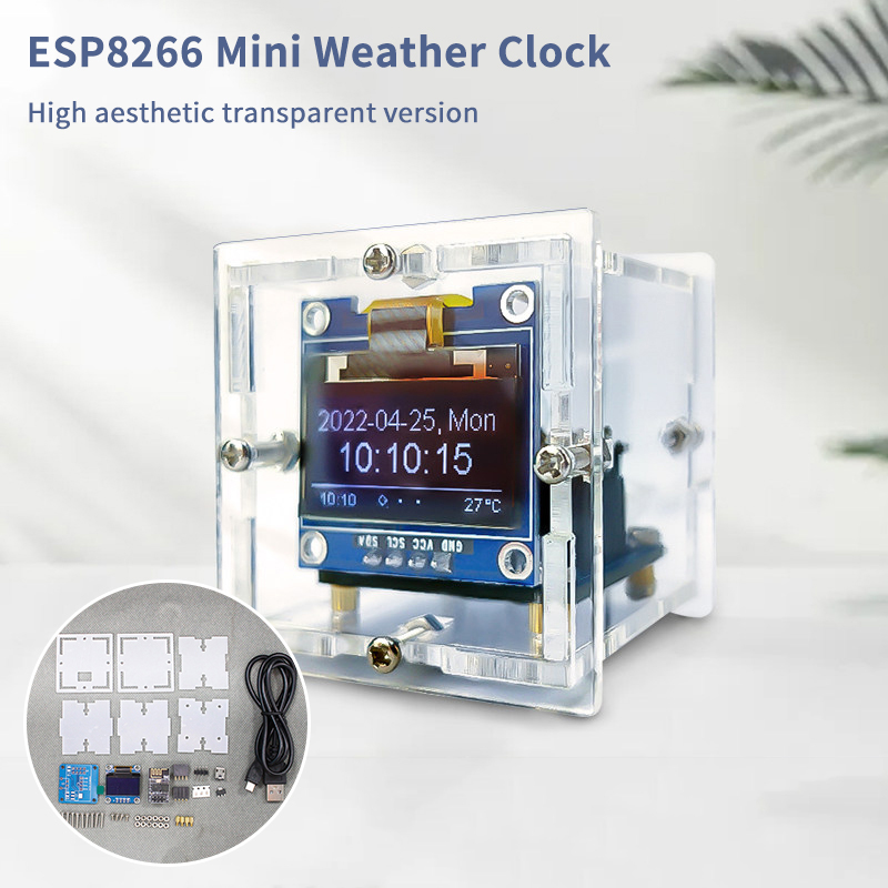 ESP8266 Mini-Wetteruhr-Bausatz – Diy Electronics Soldering Kit Bewertung und Preis