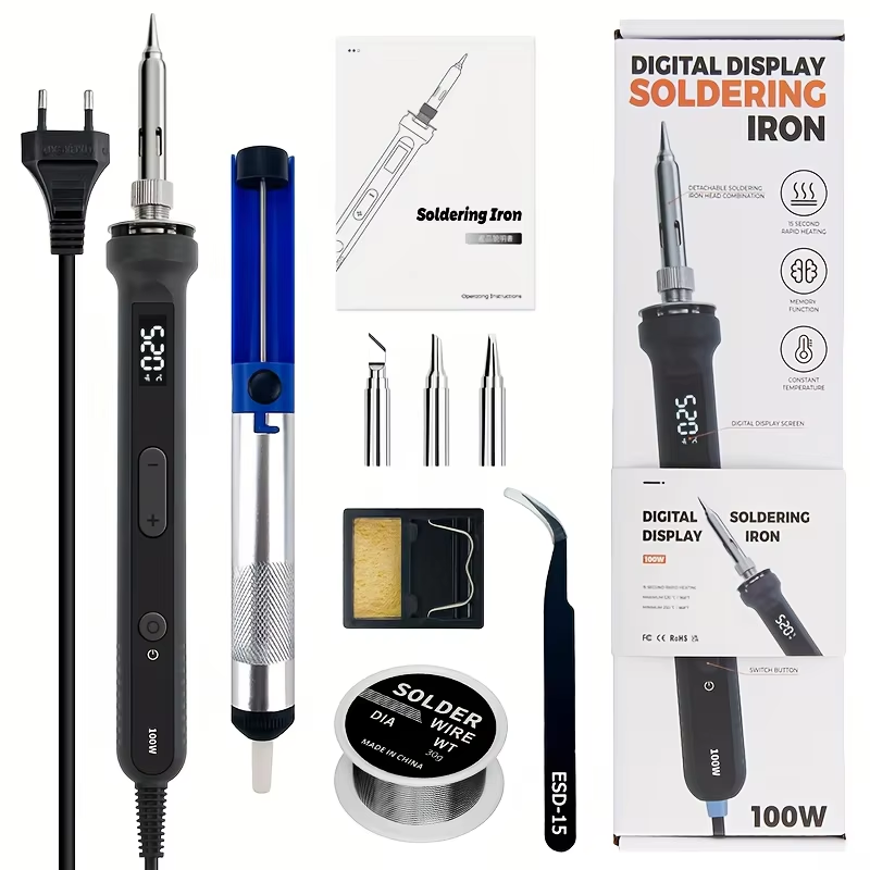 100W Digitaler Lötkolben-Kit,  – Diy Electronics Soldering Kit Bewertung und Preis