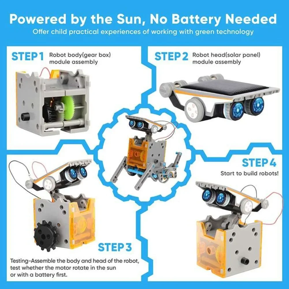 13-in-1 solarbetriebener Robot – Diy Home Electronics Projects Bewertung und Preis