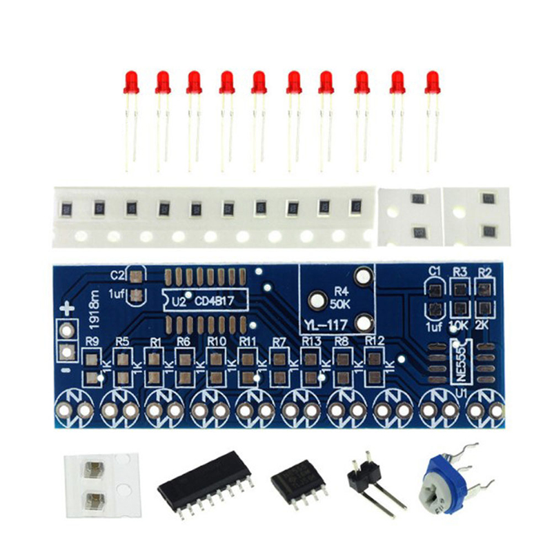 NE555+CD4017 Laufendes LED-Flo – Diy Electronics News Bewertung und Preis