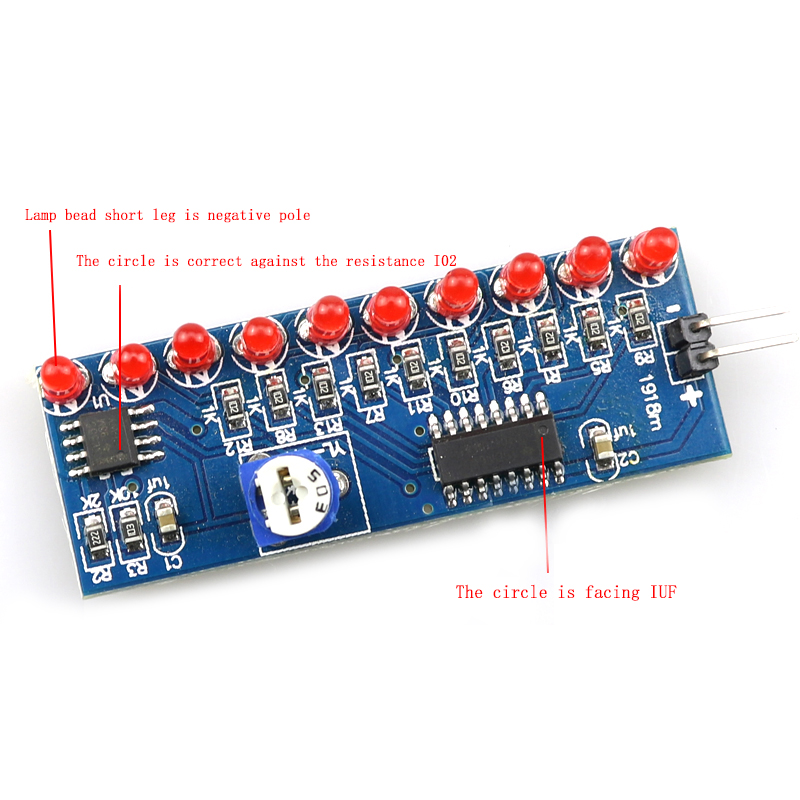 NE555+CD4017 Laufendes LED-Flo – Diy Electronics News Bewertung und Preis